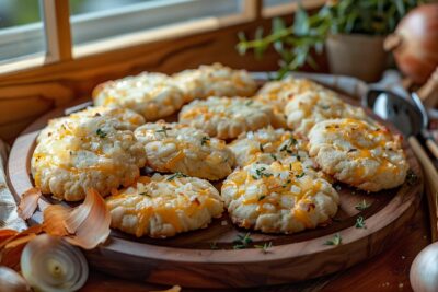Découvrez comment les cookies salés au cheddar et oignons peuvent transformer votre apéritif en un moment inoubliable