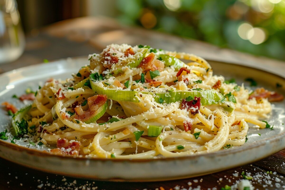 Redécouvrez les poireaux : une recette de carbonara revisitée pour éveiller vos papilles