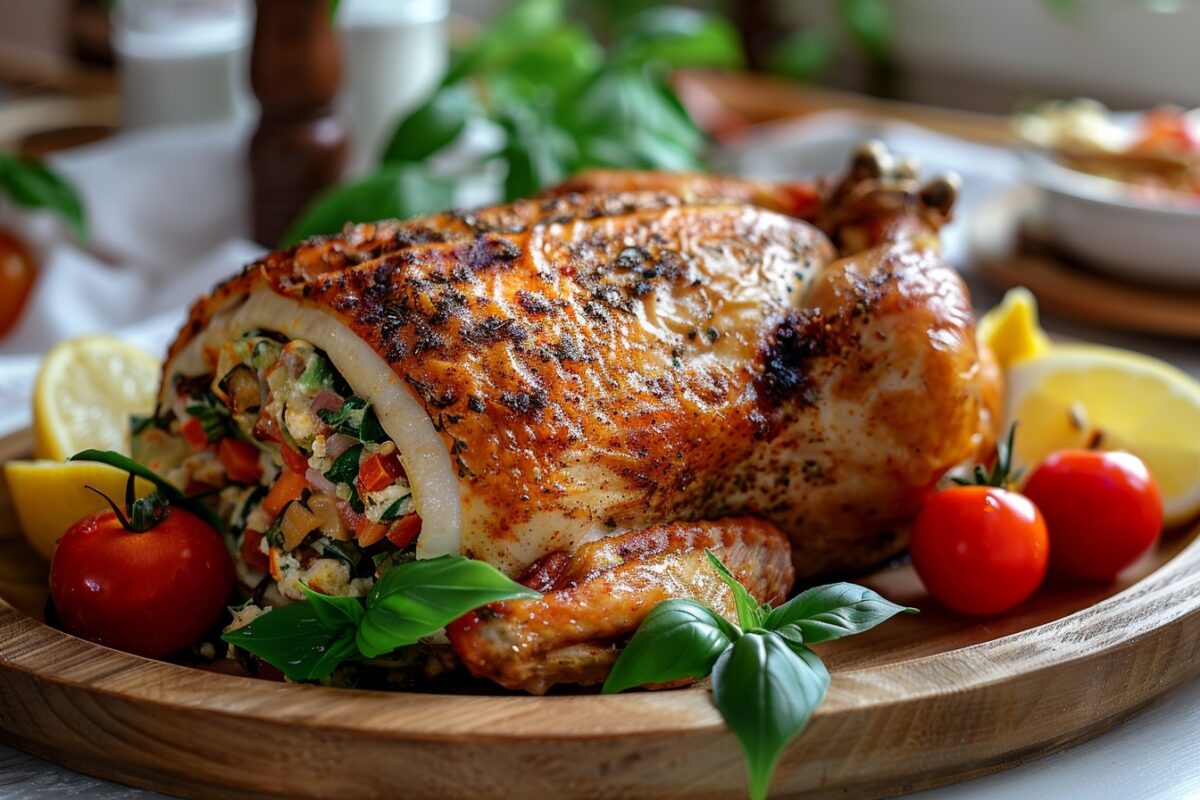 Vous avez des invités ? découvrez comment épater la galerie avec un poulet farci à l’italienne
