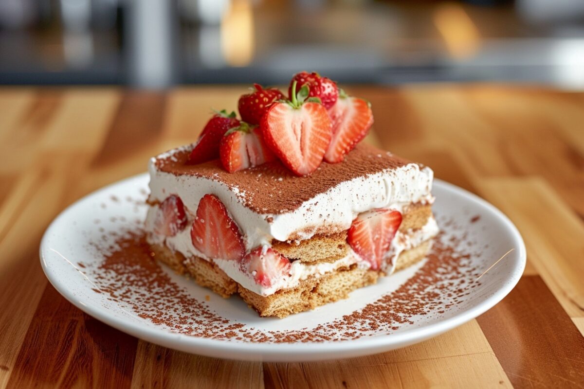 Vous cherchez un dessert à faible calorie? Découvrez comment préparer un tiramisu aux fraises allégé de 160 calories