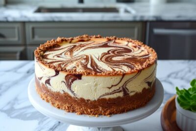 Comment faire un cheesecake marbré pour un effet visuel surprenant ?