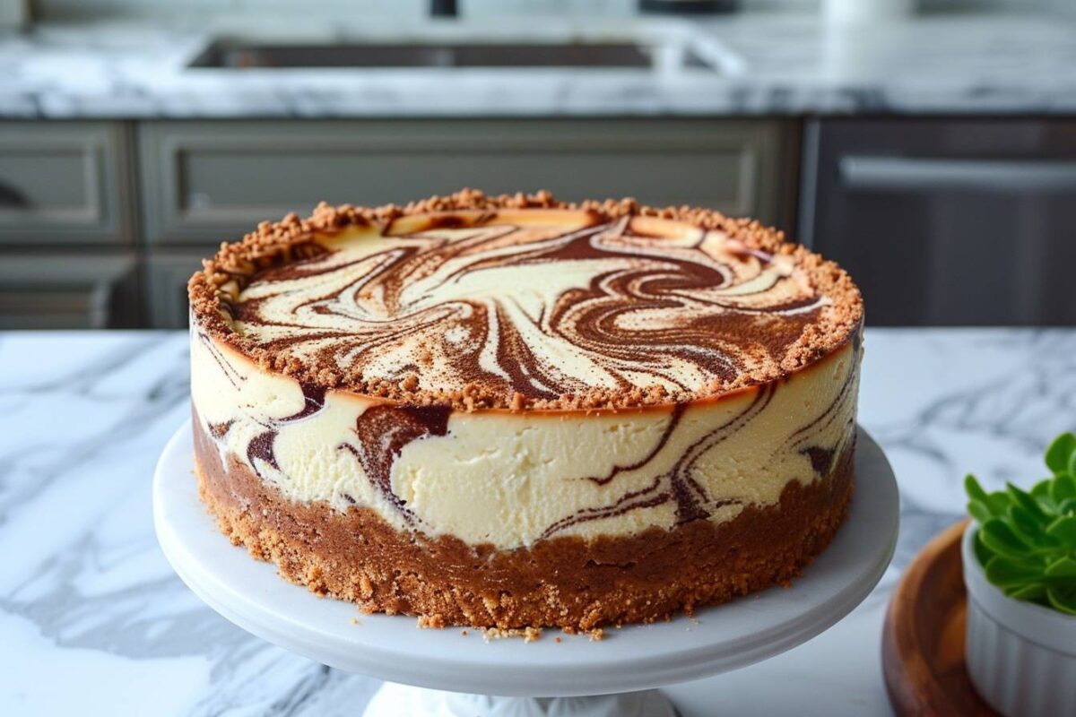Comment faire un cheesecake marbré pour un effet visuel surprenant ?